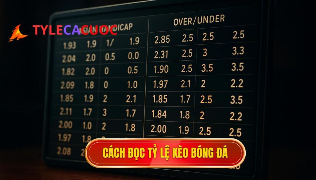 Cách đọc tỷ lệ kèo bóng đá
