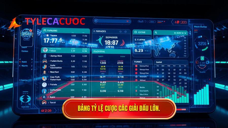 2. Bảng tỷ lệ cược các giải đấu lớn.